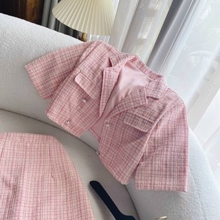 SET CROP DẠ CỔ VEST CHÂN VÁY