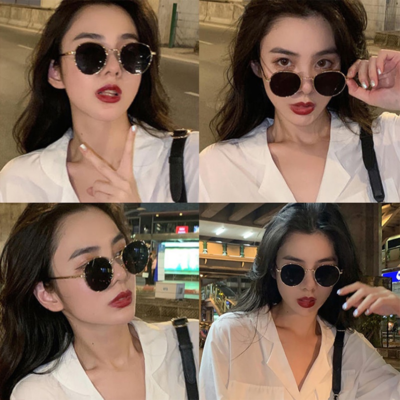 Kính Mát Phân Cực Gọng Tròn Bằng Kim Loại Phong Cách Cổ Điển Thời Trang Cho Nam Và Nữ