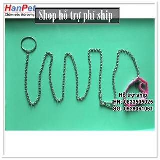Hỗ trợ Ship- COMBO xích mèo inox CHỐNG GỈ cỡ nhỏ dài 1,6m + vòng cổ nhỏ xinh cho mèo (sunzin 325f)