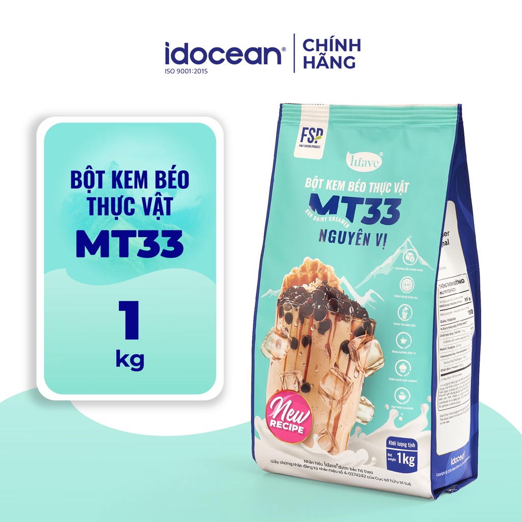 Bột Kem Béo Thực Vật MT33 LÚAVE 1kg (Bột Pha Trà Sữa, Béo Ngậy, Đậm Vị Trà, Phù Hợp Nhiều Loại Trà, Kết Hợp Với Cà Phê)