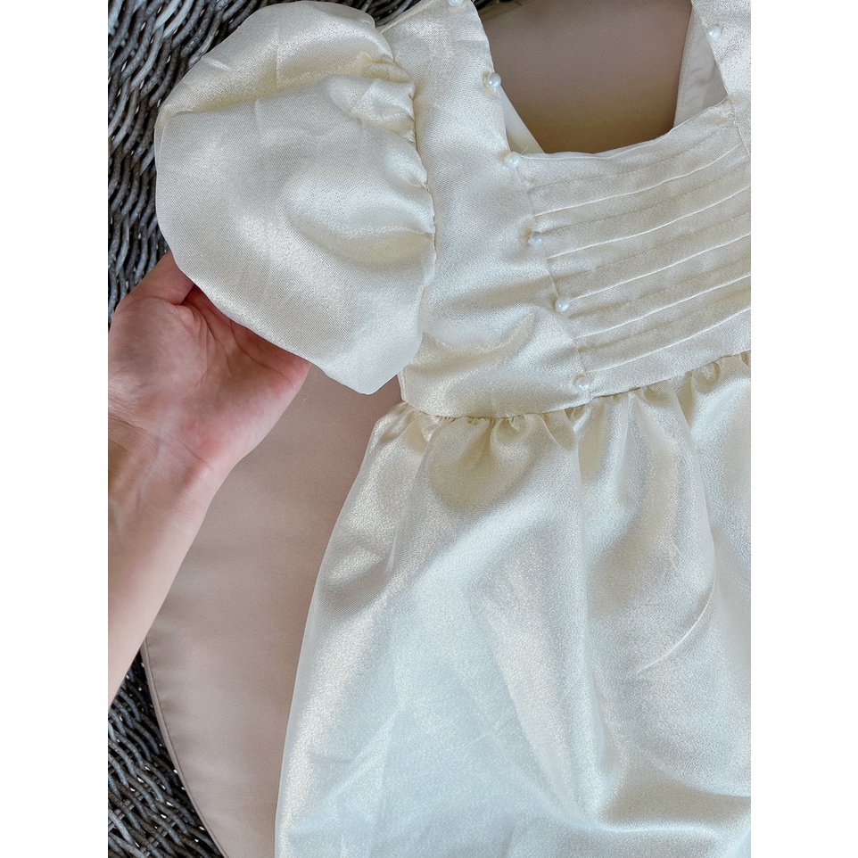 Váy taffa ánh nhũ ngọc Lennco cho bé gái