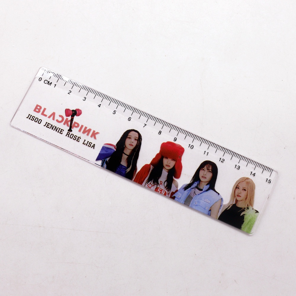 Thước Thẳng In Hình LISA JISOO JENNIE ROSE BLACKPINK Làm Quà Tặng Cho Học Sinh