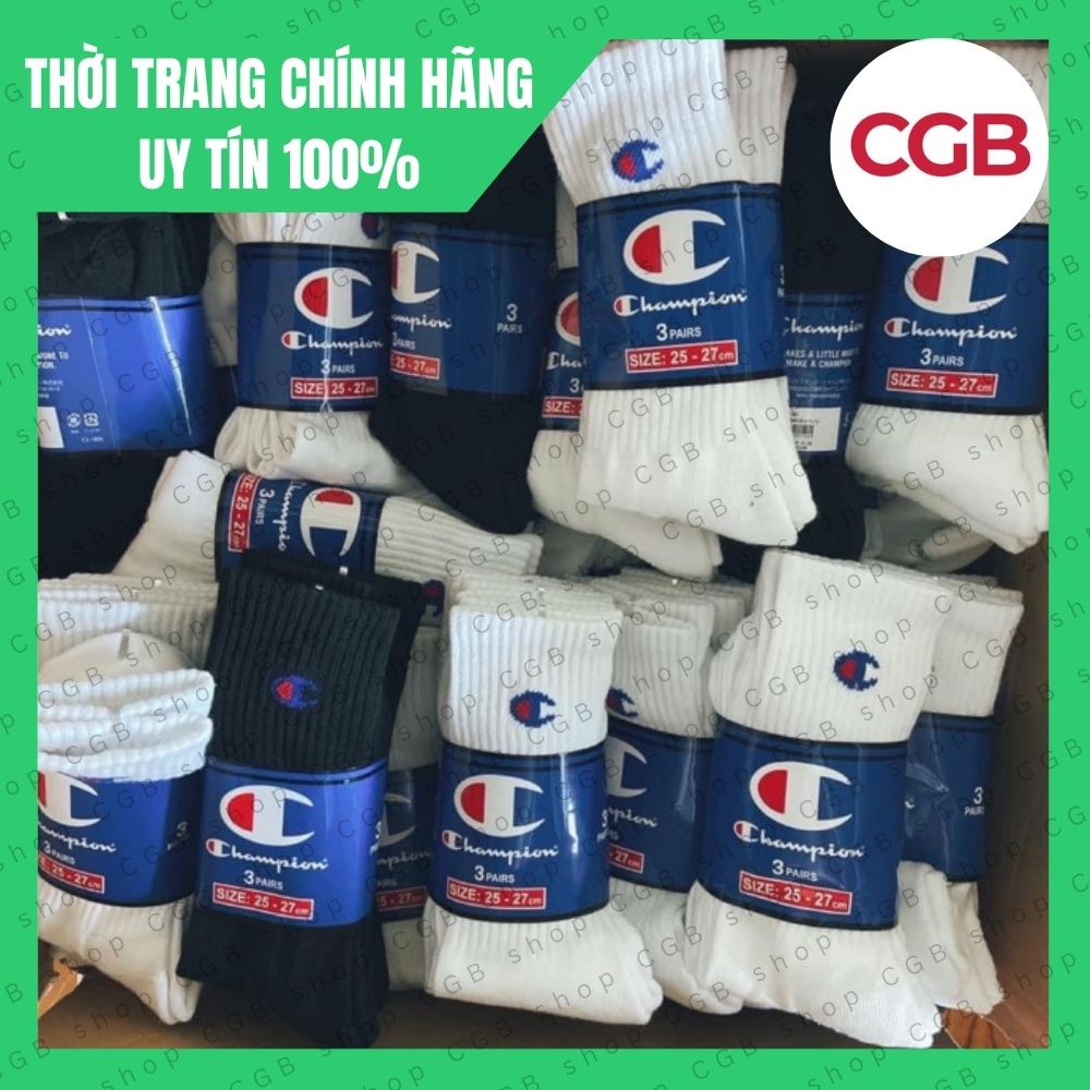 Vớ/Tất 𝗖𝗛𝗔𝗠𝗣𝗜𝗢𝗡 Cổ Cao - Công Nghệ Thấm hút mồ hôi cực tốt
