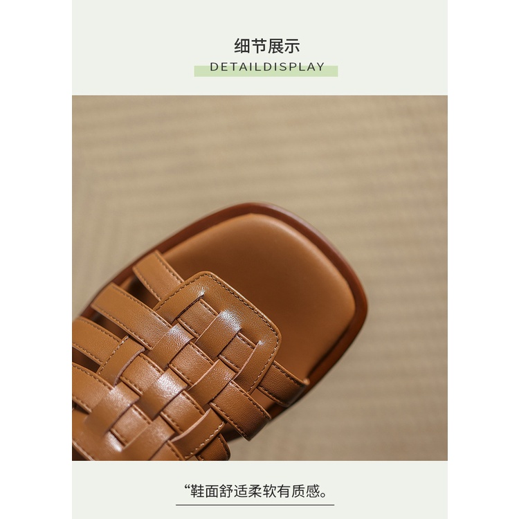 【EVEANOBQY】Dép Sandal Đế Mềm Phong Cách Retro Thời Trang Mùa Hè Dành Cho Nữ