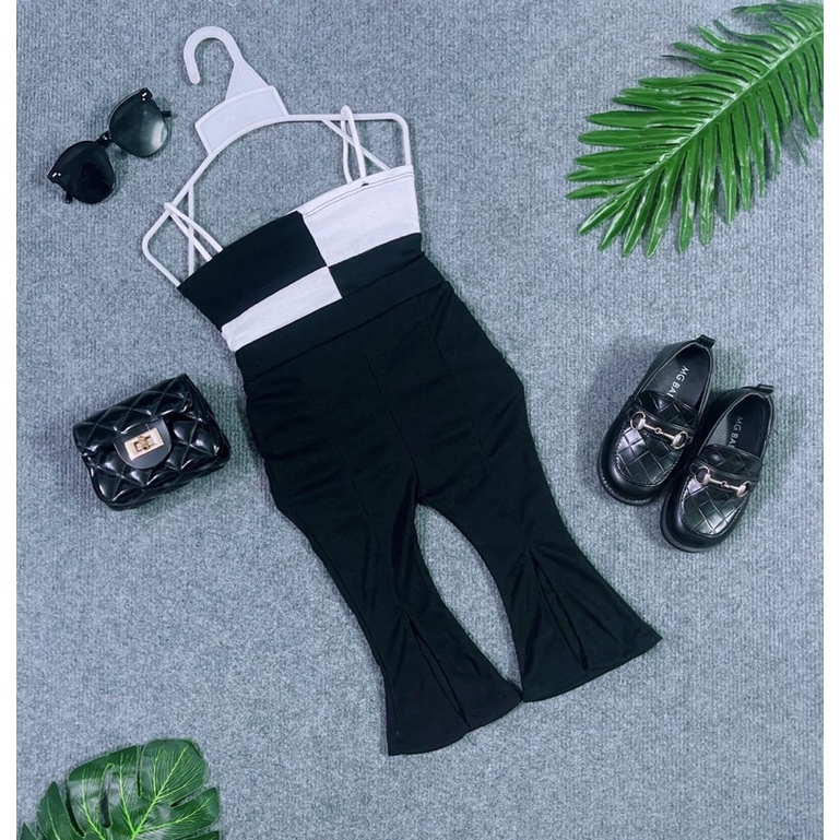 Set Áo 2 Dây Phối Quần Loe Xẻ Tà Thời Trang Bé Từ 7-30kg