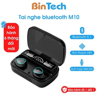 Hình ảnh Tai nghe Bluetooth không dây 5.0 BINTECH - Phiên Bản Pro Nâng Cấp Pin Trâu 3000mah, Nút Cảm Ứng, Màn Hình Led Gaming