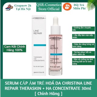 Serum cấp ẩm trẻ hoá da christina line repair theraskin + ha concentrate 30ml
