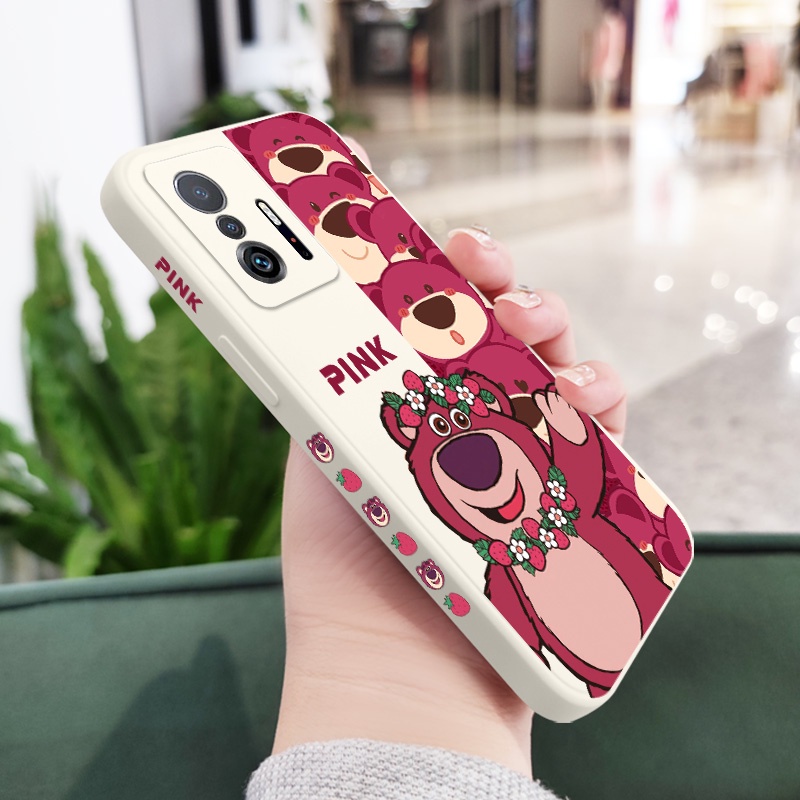 Ốp Điện Thoại Tpu Dẻo In Hình Gấu Dâu Tây Thời Trang Cho xiaomi mi 13t 12t 11t 10t pro lite mi 9t pro