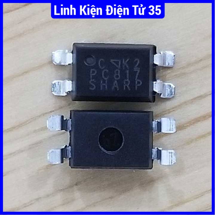 Linh kiện IC chức năng Opto PC817 Sharp điện áp 5V dòng 5mA chân cắm, chân dán 4P