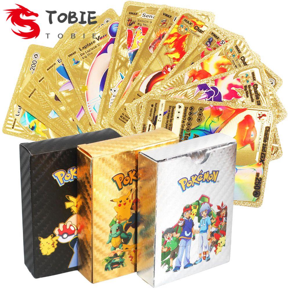 Nhân Vật Pokemon Xinh Xắn Dùng Trong Trang Trí|Thẻ Bài Đồ Chơi Chất Lượng Cao|Thẻ Năng Lượng Tây Ban Nha / Tiếng Anh Vmax Charizard Pet Sprite Thẻ