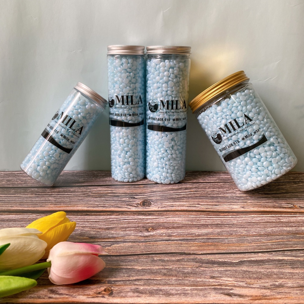 Sáp wax lông nhũ hương kẹo không chứa nhựa chuyên dùng cho da nhạy cảm-tặng que gỗ quét sáp