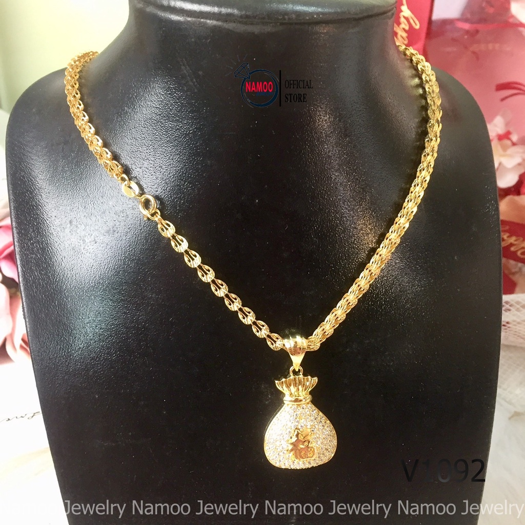 Bộ Trang Sức Nữ V1092 Đẹp Xuất Sắc Với Thiết Kế Túi Tài Lộc Cho Xuân Này Namoo Jewelry