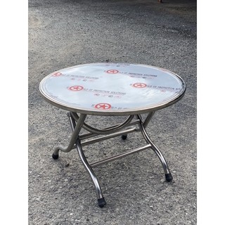 Bàn tròn inox rộng 80cm giá xưởng sản xuất phù hợp ngồi uống cafe 2-4 người