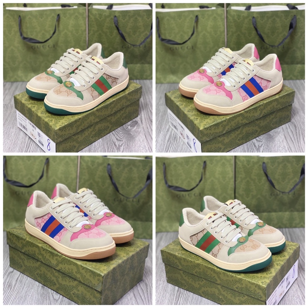 Giày Gucci Sơn Tùng,Hải Tú, Xanh Và Hồng Nam Nữ, Giày Thể Thao Gucci Hàng Cao Cấp Full Size BoxBill