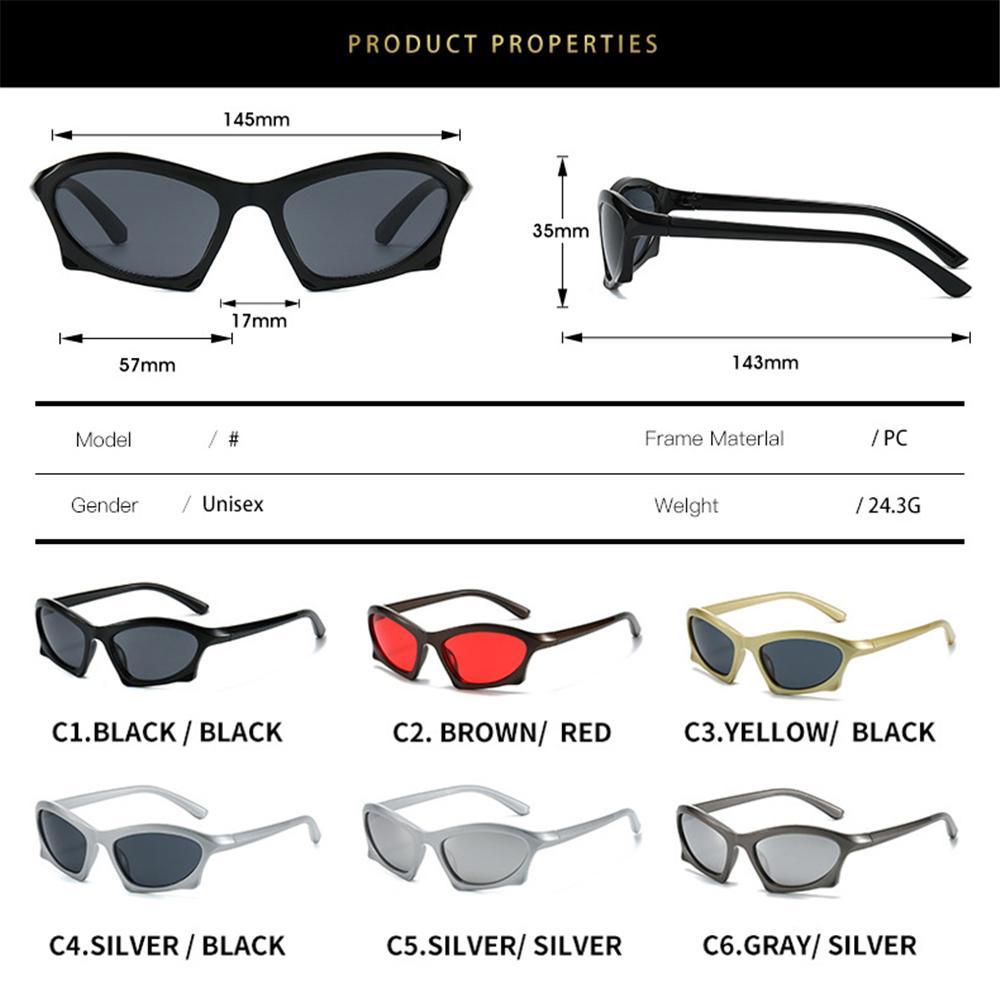 Kính mát thể thao chống UV400 phong cách cá tính Y2K