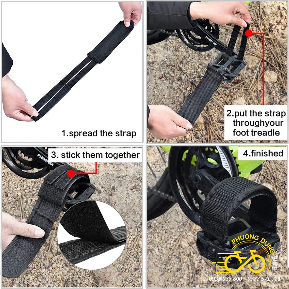 Dây đai gắn bàn đạp - Strap Fixed Gear gắn pedal bàn đạp xe đạp
