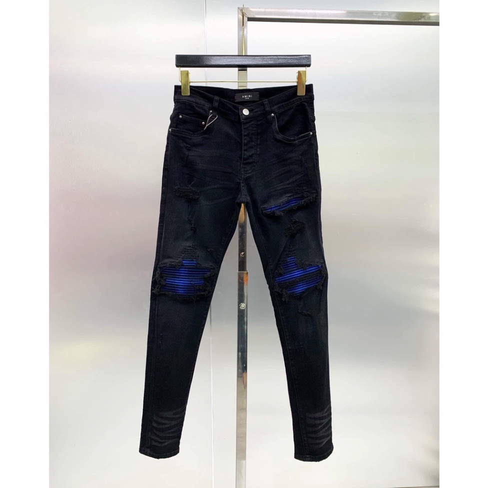 Quần jean nam Xanh Đen Trắng Đen, Quần bò nam cá tính phom xuông cao cấp top xu hương 2023 | BigBuy360 - bigbuy360.vn