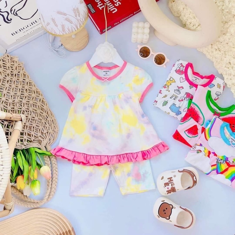 Bộ bé gái kiểu babydoll phối lai bèo 5-18kg