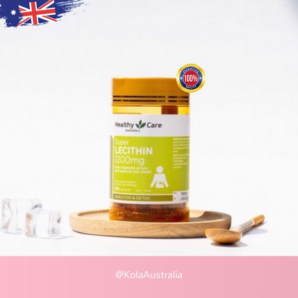 Viên uống mầm đậu nành Healthy Care của Úc Super Lecithin 100 viên