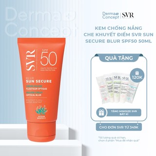 Kem chống nắng che khuyết điểm SVR Sun Secure Blur SPF50 50ml [NHẬP KHẨU CHÍNH HÃNG 100%]