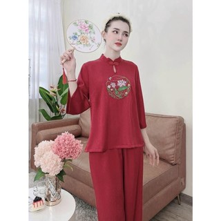 Đồ lam đi chùa đũi gấm thêu