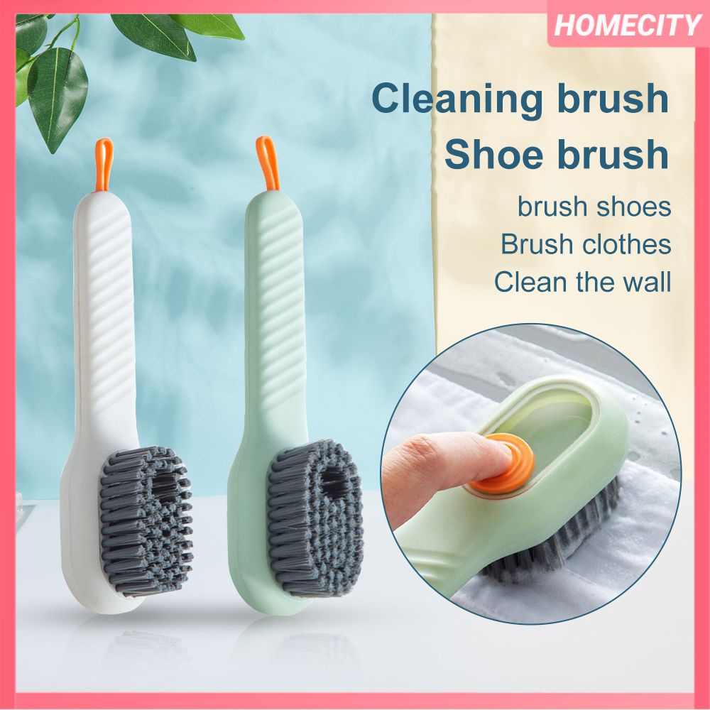 Bàn Chải Lông Mềm Bằng Nhựa Gia Dụng Tay Cầm Dài Đa Năng Kèm Bình Xịt Xà Phòng Bàn Chải Giày Bàn Chải Vệ Sinh Gia Đình Làm Sạch Bụi Bẩn