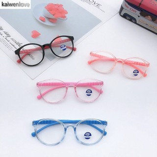 Kính mắt KAIWENLOVE gọng tròn silicone không độc hại trong suốt thời trang dành cho bé trai và bé gái