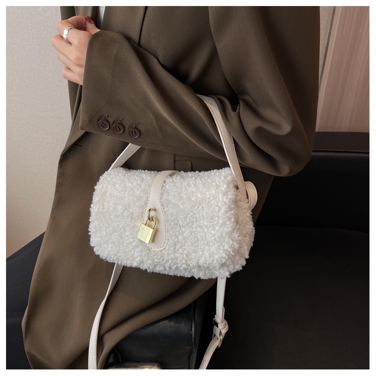 Túi Xách JASMIN NOIR Đeo Chéo Có Khóa Lông Thời Trang Mùa Đông 2022 Mới Cho Nữ