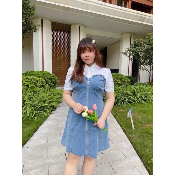 Đầm jeans tiểu thư thiết kế cao cấp BIGSIZE  - Xẹt Studio’s Lady