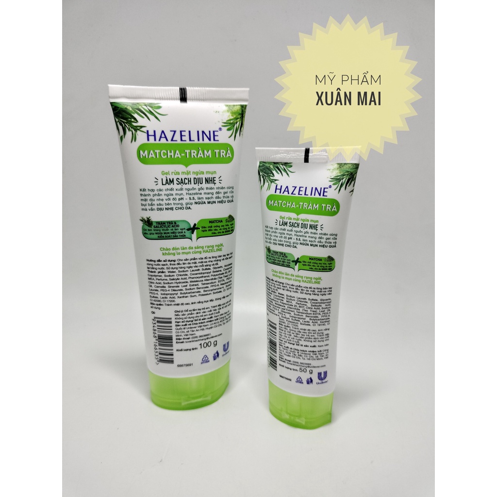 Sữa Rửa Mặt HAZELINE Chiết Xuất Từ Thiên Nhiên