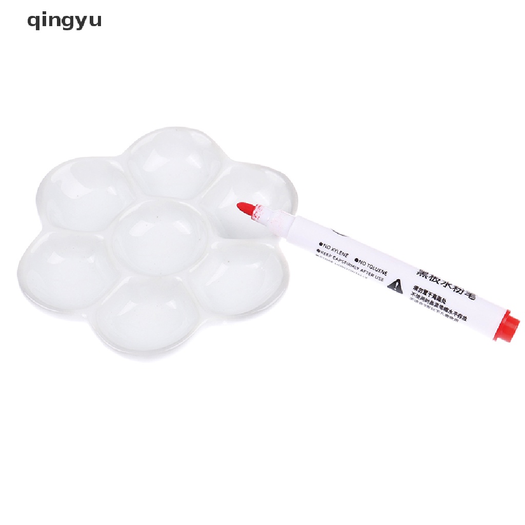 Qingyu 1 Khay Gốm Sứ Đựng Màu Nước Sáp Nghệ Thuật