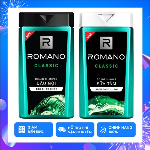( 180g x 2 ) Combo Sữa tắm + Dầu gội hương nước hoa Romano 180g - SỈ & LẺ HỒNG TUYÊN