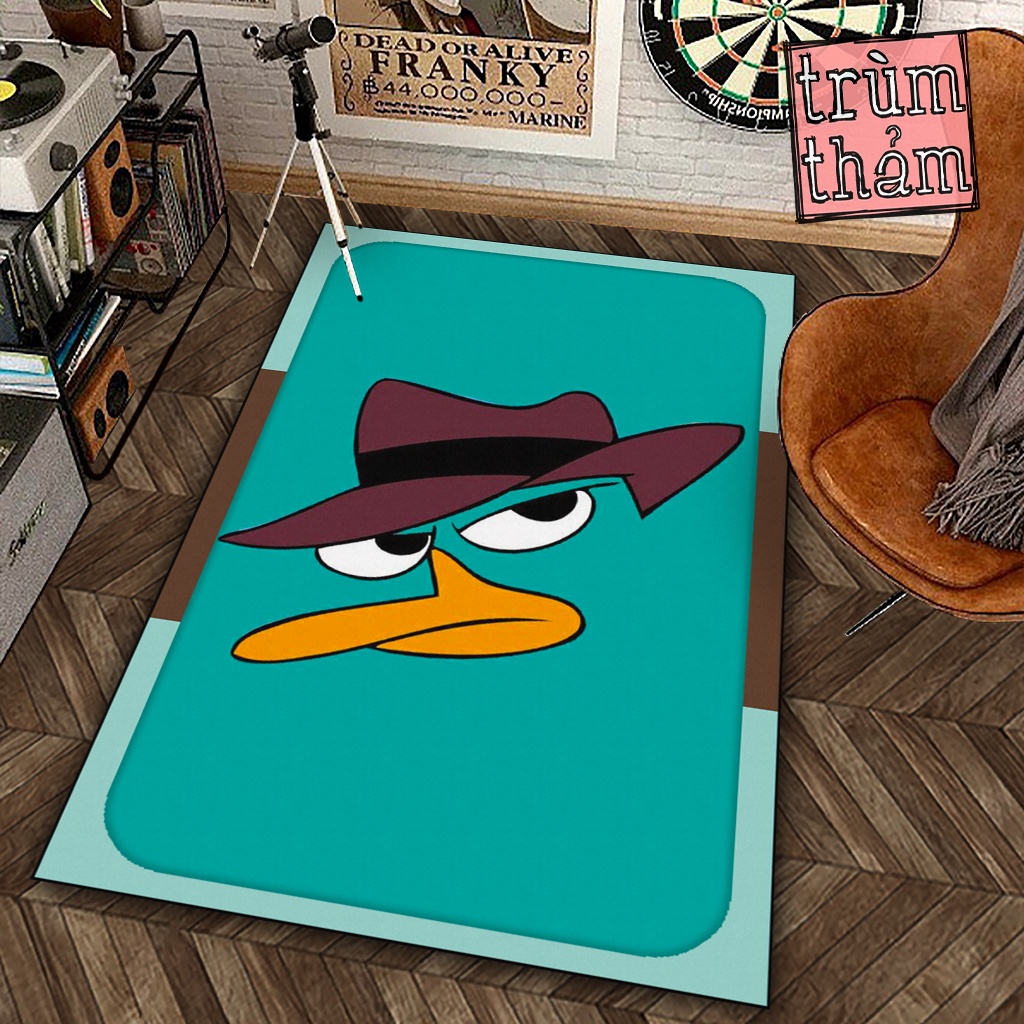 Thảm Trang Trí Thú Mỏ Vịt Perry Phineas And Ferb Hoạt Hình Decor Góc Học Tập Làm Việc Phòng Ngủ Phòng Khách Văn Phòng