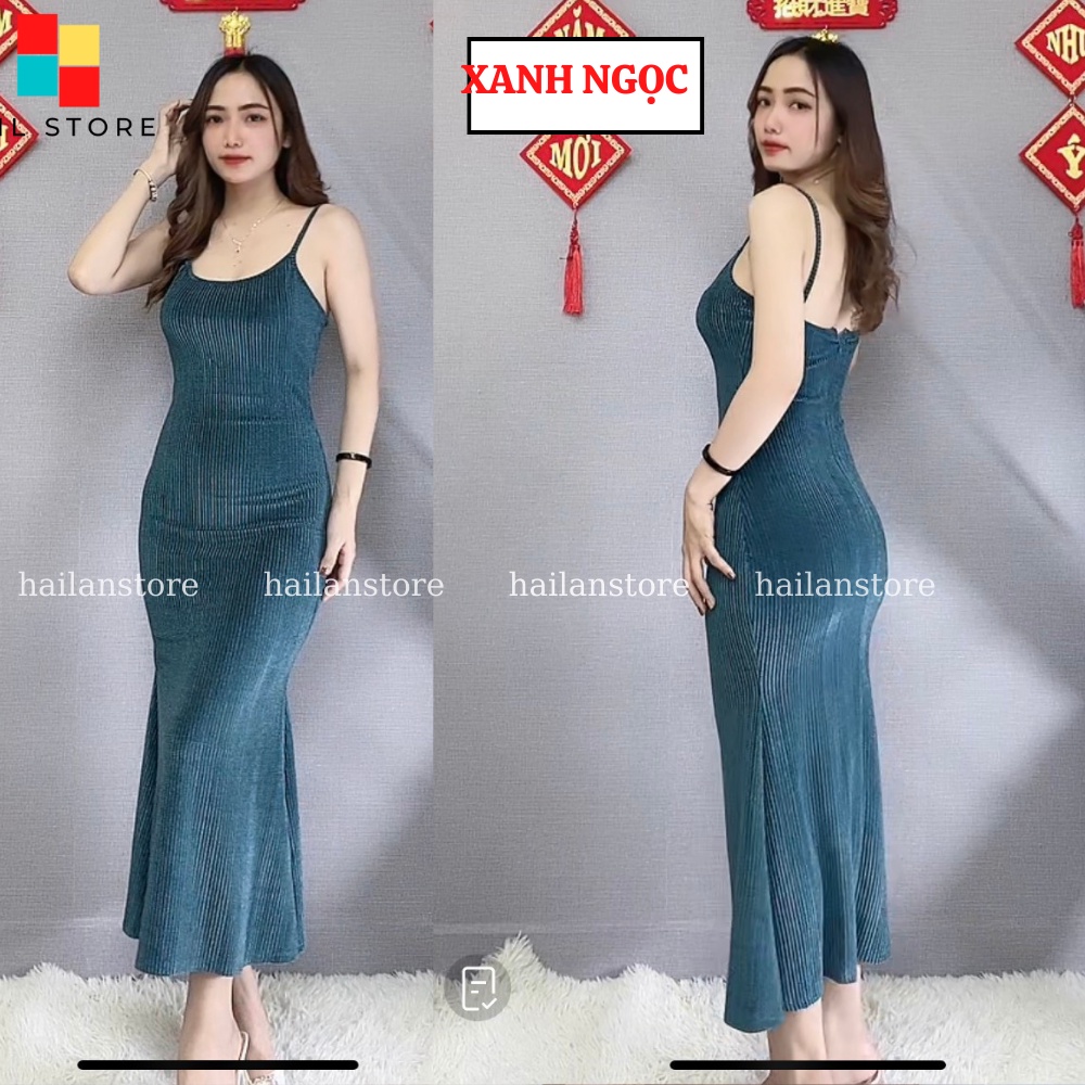 V88 Đầm đuôi cá chất nhung Hải Lan Store 2 lớp dày dặn