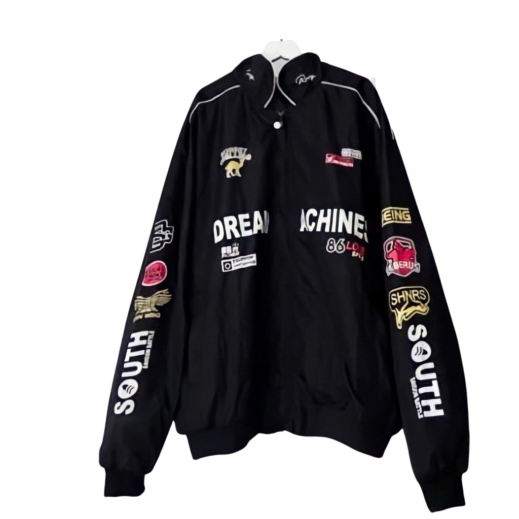 Áo Khoác Vải Dù Vintage In Chữ Dream Achines Phong Cách Racing Cực Chất