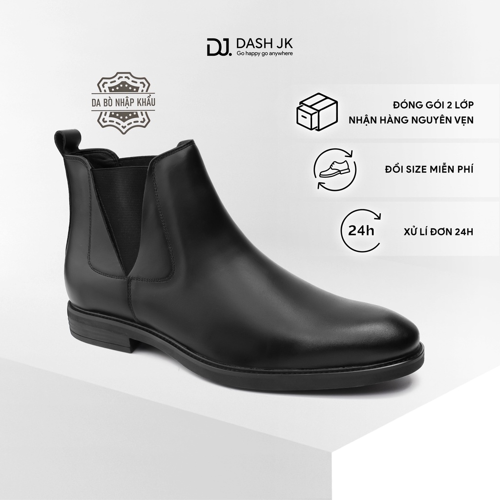 Giày Chelsea Boots Dash JK Classic Phong Cách Cổ Điển Lịch Lãm Cao Cấp