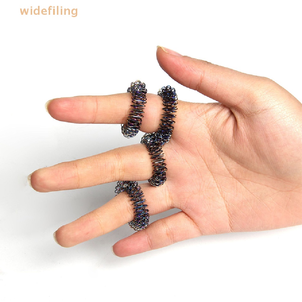 Bộ 5 Nhẫn Mát Xa Ngón Tay Màu Vàng Đen Giúp Thư Giãn Tiện Dụng