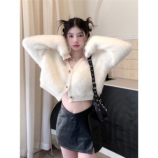 Áo Cardigan len lông thỏ