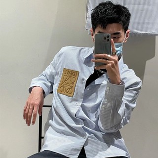 Áo Sơ Mi Sọc Unisex Cổ Điển