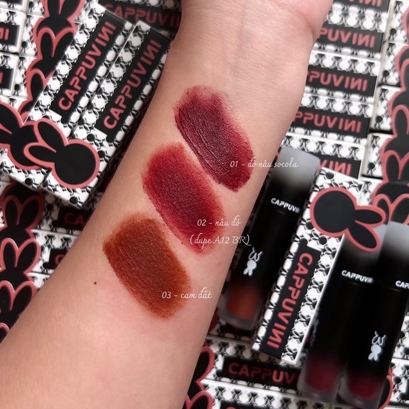 SON KEM TAI THỎ ĐEN CAPPUVINI