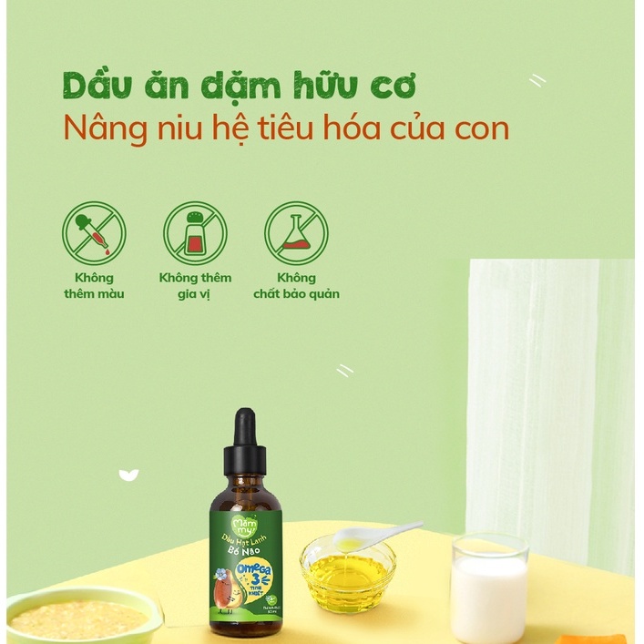 Dầu Olive bổ não Mămmy nguyên chất, ép lạnh, có thể chiên xào, chai 30ml