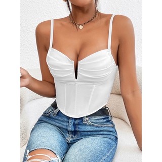 Croset xẻ ngực vạt chéo