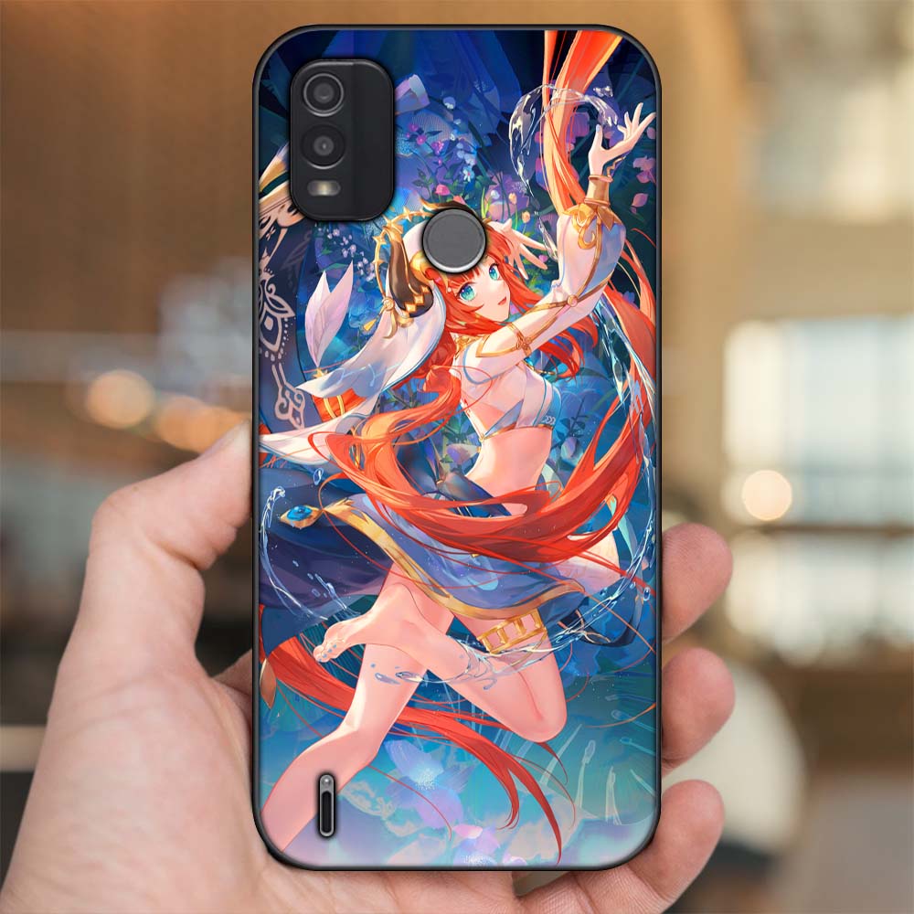 Ốp lưng Nokia C21 Plus viền đen in hình Nilou Genshin Impact