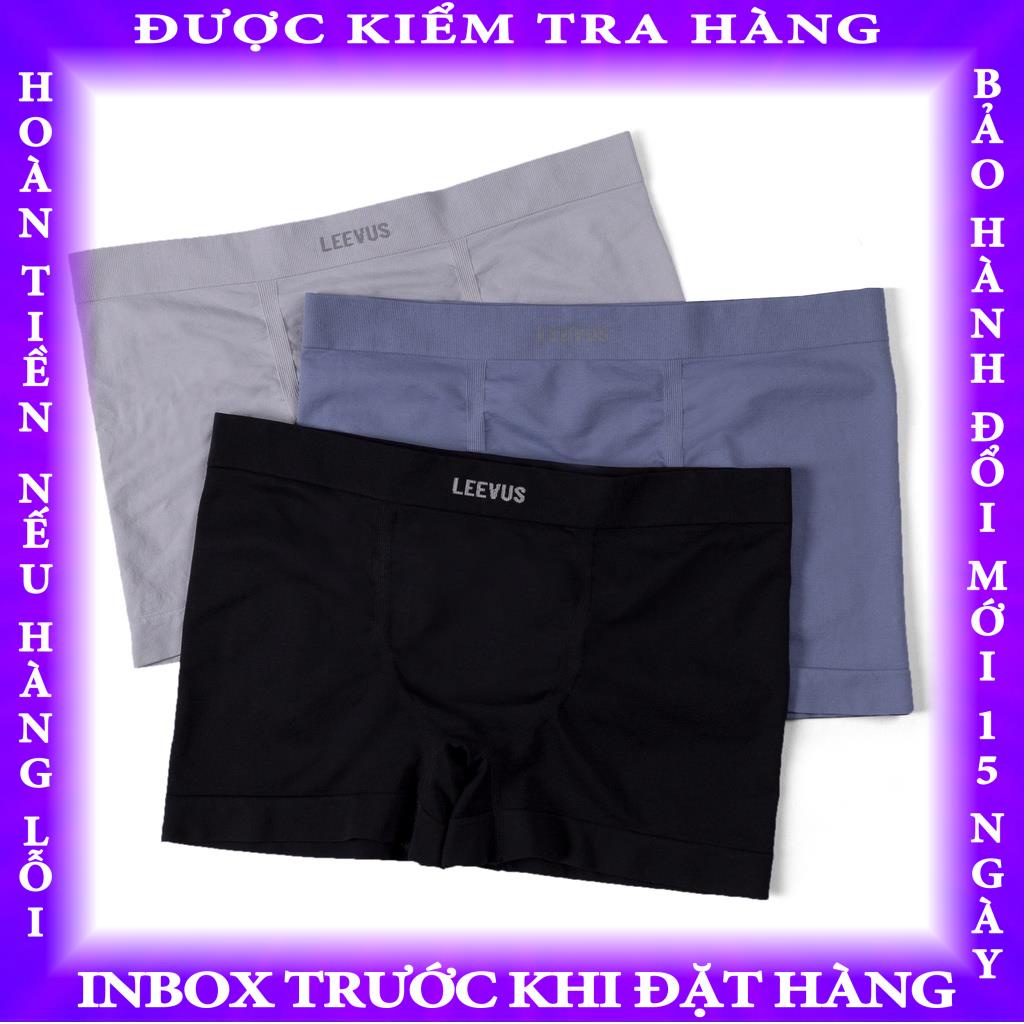 Quần lót nam kiểu boxer, chất liệu vải bamboo thoáng mát, mềm mịn, kháng khuẩn BOXER LEEVUS hanthanh