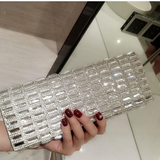 Ví Cầm Tay Đính Đá Lấp Lánh Thời Trang Cho Nữ