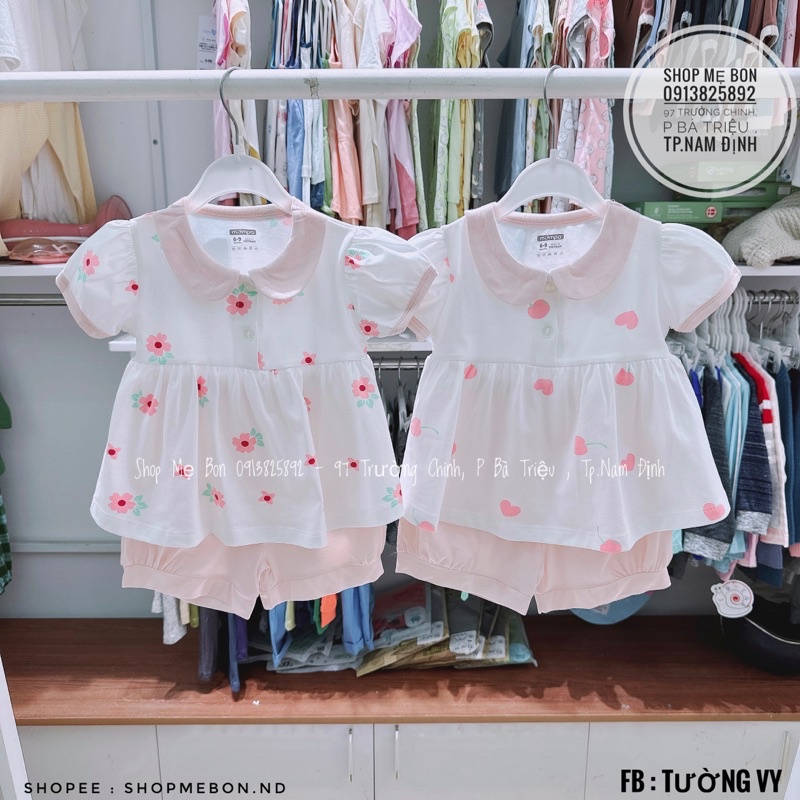 Bộ cộc tay bé gái Mompa