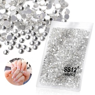 Set 1440 hạt đá pha lê trong suốt dùng trang trí móng diy