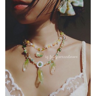 Vòng lá thủy tinh fairycore🌼🌿cottage🍄🦊gamine✨🌈kibbe style