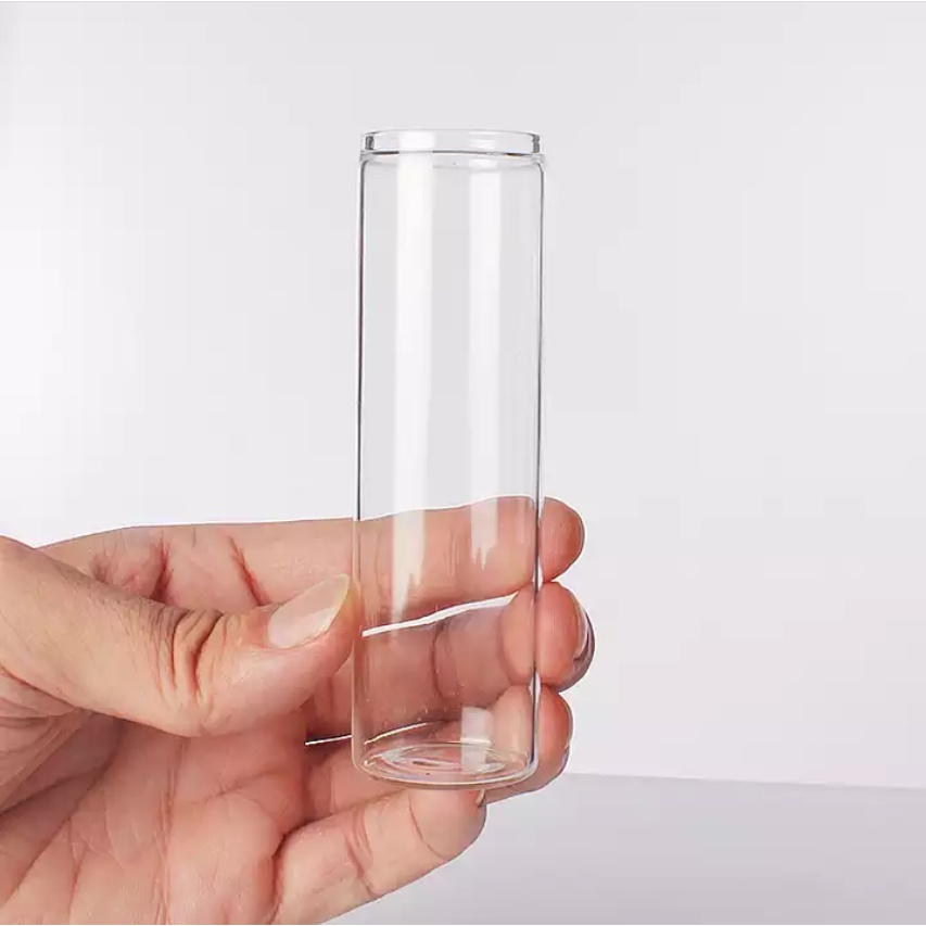 U00407 3*10cm- Ống thủy tinh, nút bần, đáy bằng đựng saffron, đông trùng hạ thảo,...