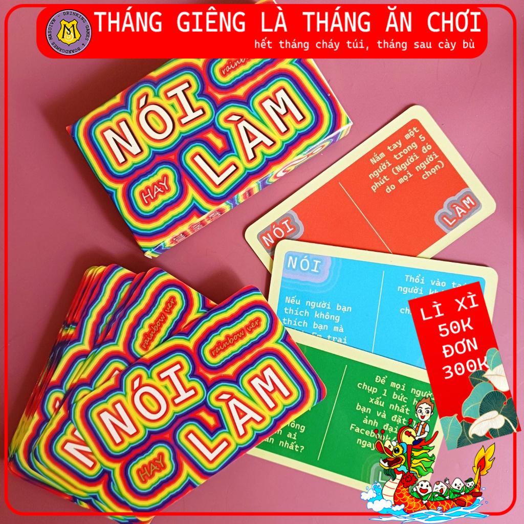 Bộ bài Nói hay làm Do or Drink ver Rainbow 28 lá trong sáng với tông màu sắc tươi mới